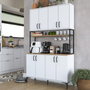 Hanah Home Armario Multiusos Nogal y Blanco